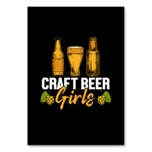 Beer Drinker Craft Beer Girls Birthday Table Number