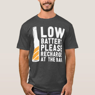 Beer Drinker  Drinking Alcohol Recharge At The Bar T-Shirt