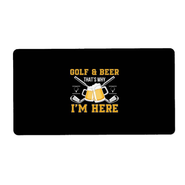 Beer Drinker Golf And Beer Birthday (Front)