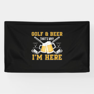 Beer Drinker Golf And Beer Birthday Banner