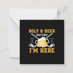 Beer Drinker Golf And Beer Birthday Card