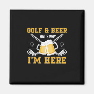 Beer Drinker Golf And Beer Birthday Magnet