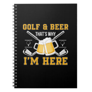 Beer Drinker Golf And Beer Birthday Notebook
