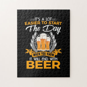 Beer Drinker It Will End With Beer Jigsaw Puzzle