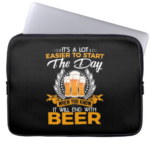 Beer Drinker It Will End With Beer Laptop Sleeve