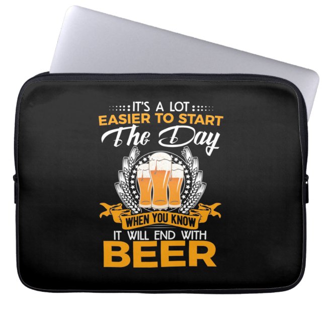 Beer Drinker It Will End With Beer Laptop Sleeve (Front)
