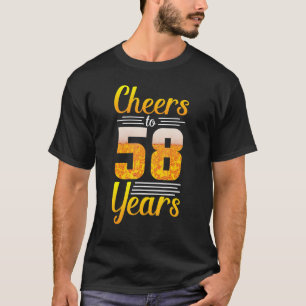 Beer Drinker My Birthday Cheers To 58 Years Old Bo T-Shirt
