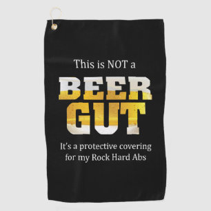 Beer Drinker Not a BEER GUT Birthday Golf Towel