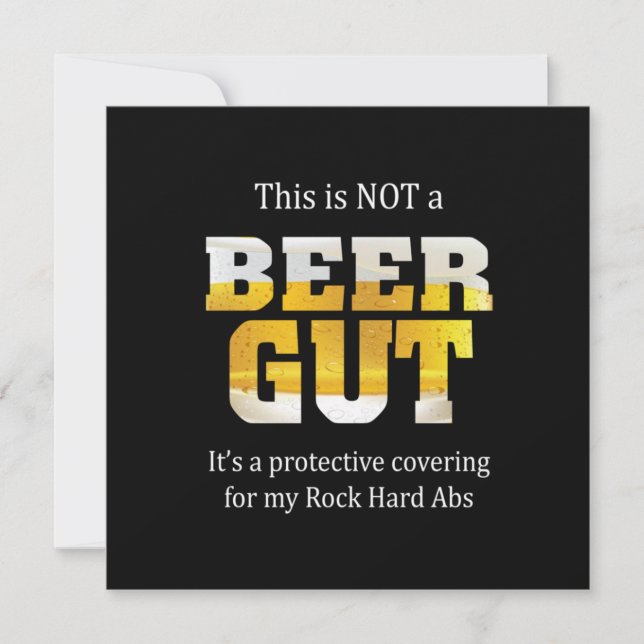 Beer Drinker Not a BEER GUT Birthday Invitation (Front)