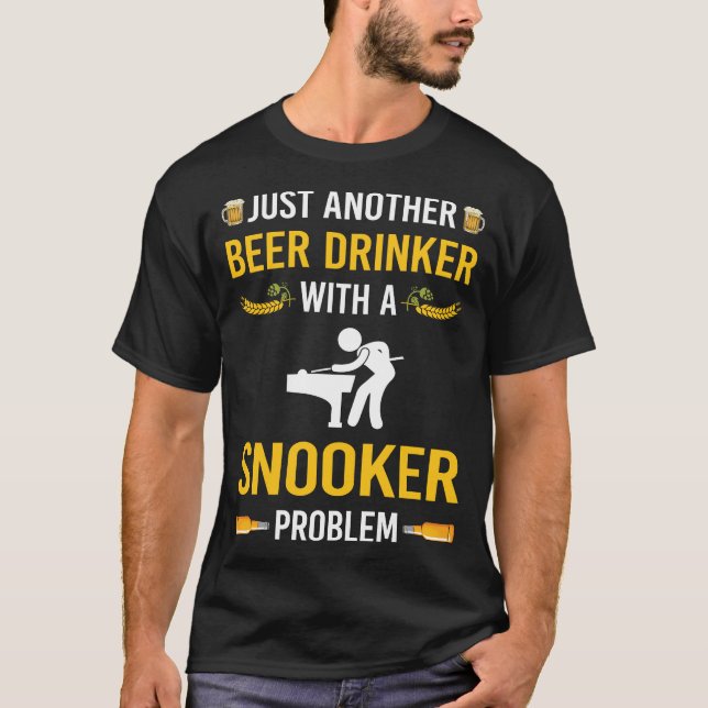 Beer Drinker Snooker T-Shirt (Front)