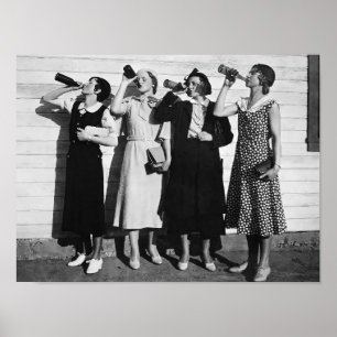 Beer Drinkers Vintage 1930's Photograph  Poster