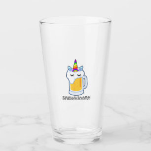 Beer Drinking Brewnicorn Cute Unicorn Party Brew M Glass