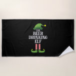 Beer Drinking Christmas Birthday Beach Towel<br><div class="desc">Beer Drinking Christmas Birthday</div>