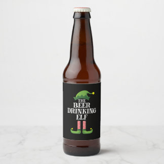 Beer Drinking Christmas Birthday Bottle Label