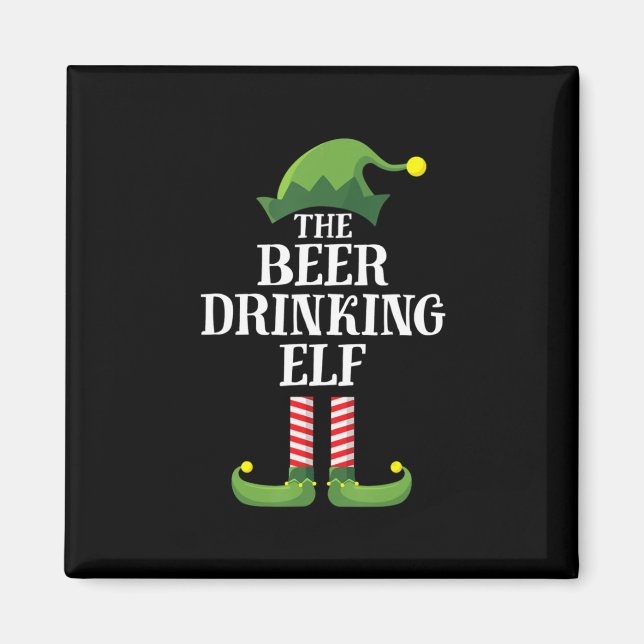 Beer Drinking Christmas Birthday Magnet (Front)