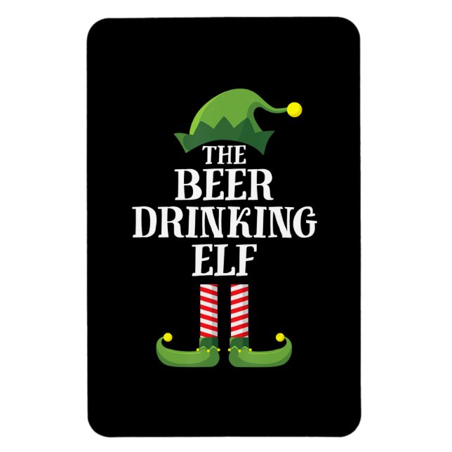 Beer Drinking Christmas Birthday Magnet (Vertical)