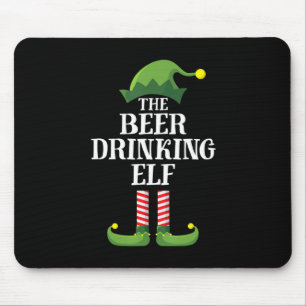Beer Drinking Christmas Birthday Mouse Pad