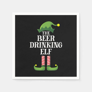 Beer Drinking Christmas Birthday Napkin