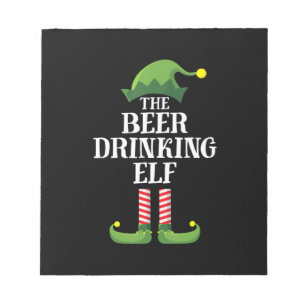 Beer Drinking Christmas Birthday Notepad