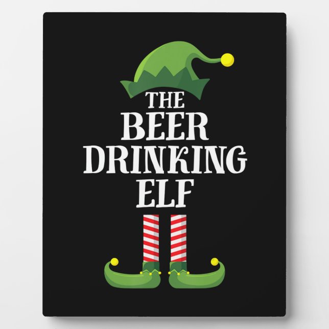 Beer Drinking Christmas Birthday Plaque (Front)
