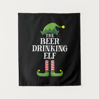 Beer Drinking Christmas Birthday Tapestry