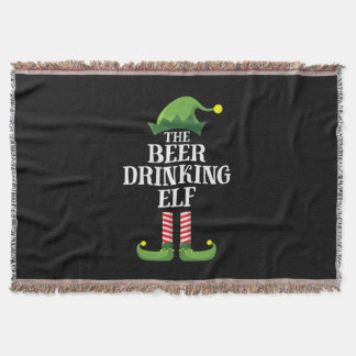 Beer Drinking Christmas Birthday Throw Blanket