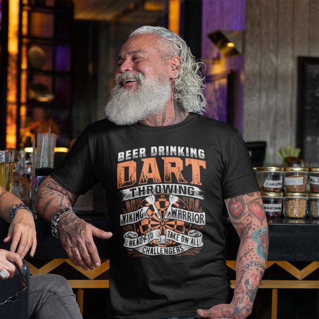 Beer Drinking Dart Viking King - Dart Legend T-Shirt (Creator Uploaded)