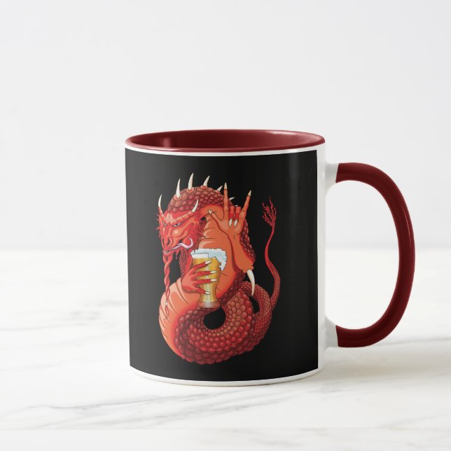 Beer Drinking Dragon Mug (Right)