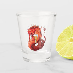 Beer Drinking Dragon Shot Glass