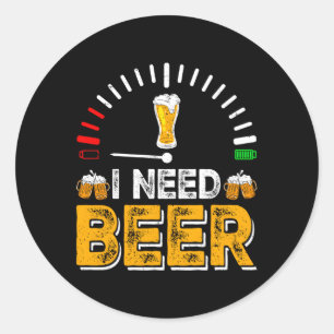 Beer Drinking Drikers Alcohol Classic Round Sticker