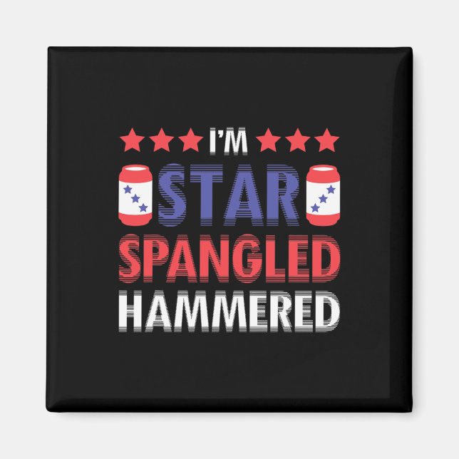 Beer Drinking Drinker Alcohol Funny 4th Of July Ha Magnet (Front)