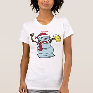 Beer-drinking Drunk SnowmanThunder_Cove T-Shirt