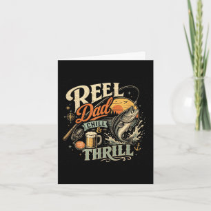Beer drinking fishing dad retro vintage father's card