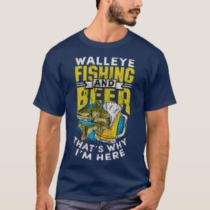 Beer Drinking Fishing Walleye T-Shirt