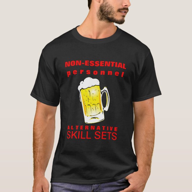 Beer Drinking Furloughed Employee Tshirt (Front)