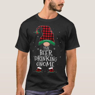 Beer Drinking Gnome Xmas Family Matching Christmas T-Shirt