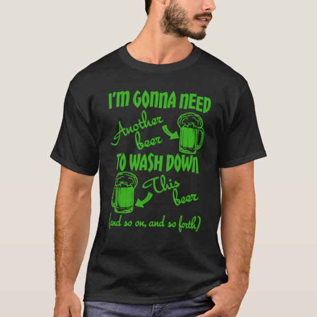 Beer Drinking Humour T-Shirt (Front)