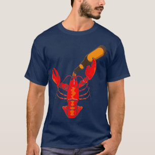 Beer Drinking Lobster Craft Beer Beach Vacation T-Shirt