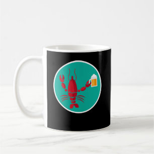 Beer Drinking Lover Lobster Craft Beer Beach Coffee Mug