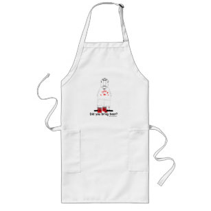 Beer Drinking, Sarcastic and Funny BBQ Guy Long Apron
