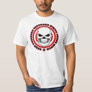 Beer Drinking Tattooed White Trash Biker T-Shirt