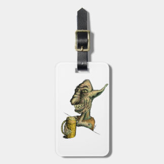 Beer Drinking Troll Luggage Tag