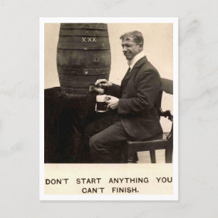 Beer Drinking Vintage 1909  Postcard