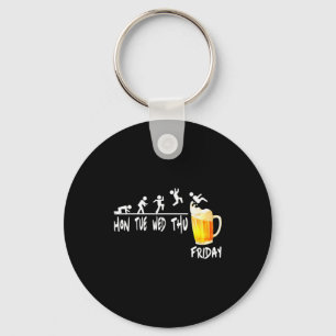 Beer Drinking Week Finally Friday Weekend Beer Dri Key Ring