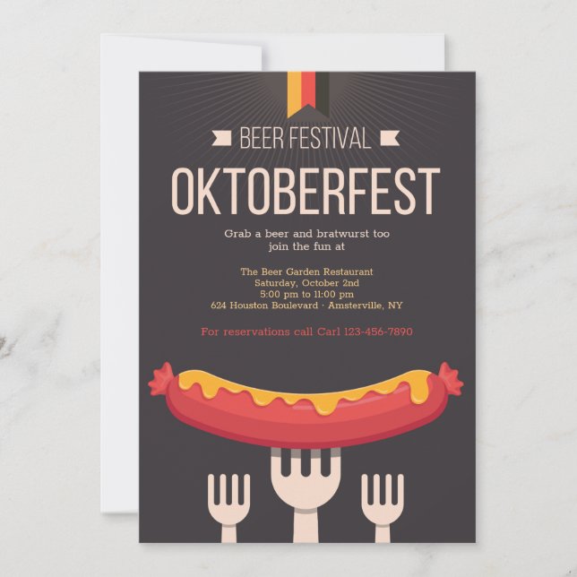 Beer Festival Oktoberfest Invitation (Front)