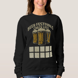 Beer Festival Pub  Enthusiast Drinking Party Check Sweatshirt