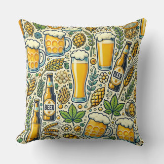 Beer festival-style pillow cushion