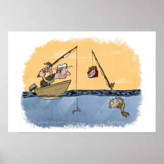Beer Fishing Poster