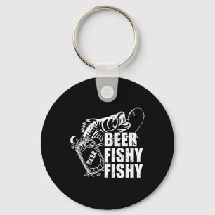 Beer Fishy Fishy Funny Fishing Drinking Birthday G Key Ring