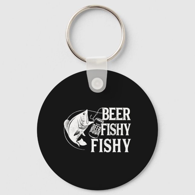 Beer Fishy Fishy Funny Fishing  Key Ring (Front)